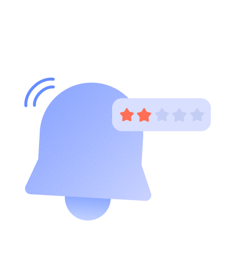 불만족 리뷰 알림